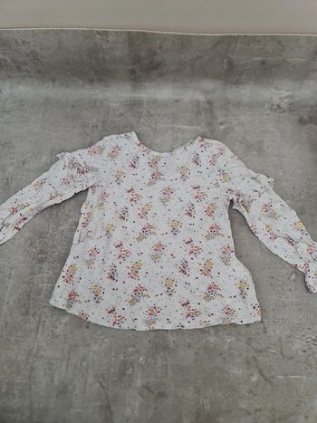 Blouse fleurie manche longue mais légère fille 4 ans vertbaudet