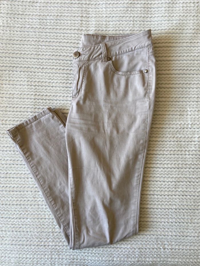 Pantalon taille basse beige / Taille 40 - photo numéro 2