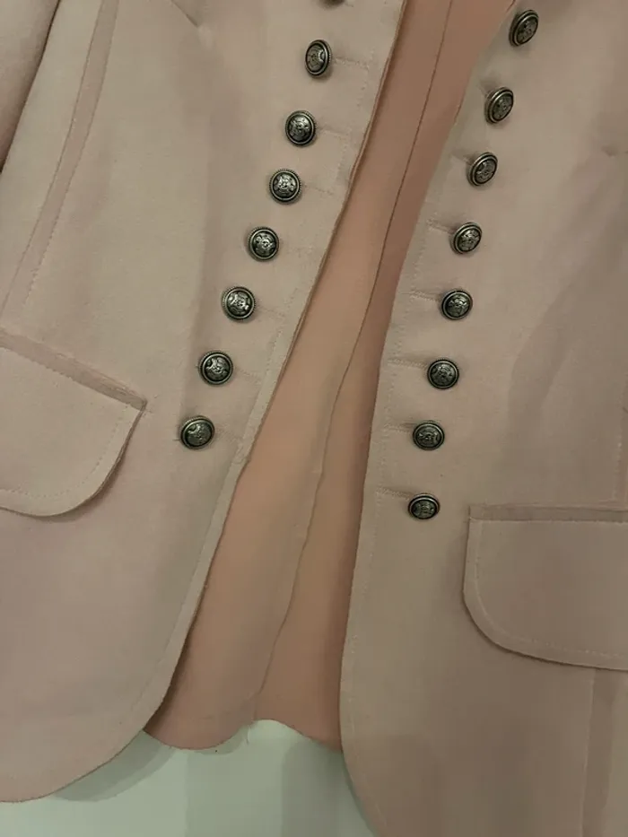 Veste suédine rose esprit velour - photo numéro 4
