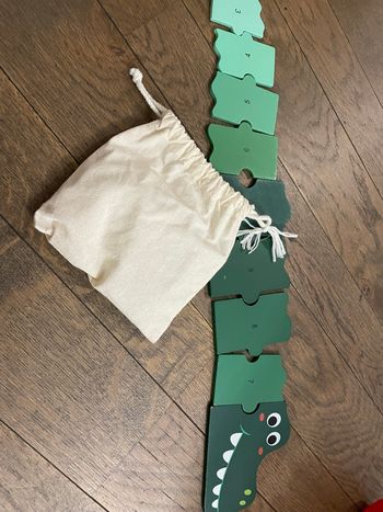 Puzzle crocodile en bois