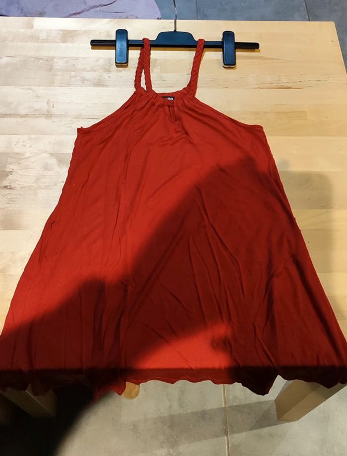 Débardeur à col licou style tresse rouge H&M - photo numéro 2