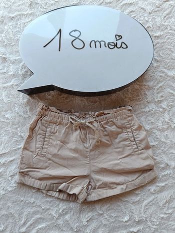 Short Fille 18 mois Bout'chou 100% coton
