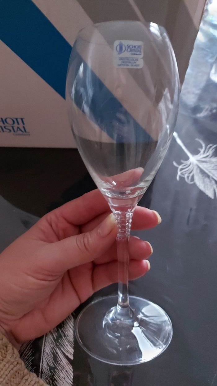 Lot de 6 verres en cristal