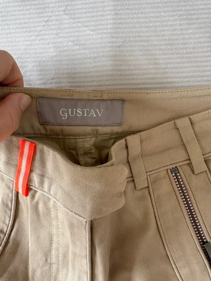 Pantalon Gustav beige avec bandes fluo - Taille 36 - photo numéro 4