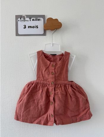 Ensemble été gaz de coton - taille 3 mois 🌸