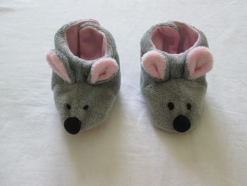 Chaussons bébé garçon 0-3 mois (pointure 16) souris