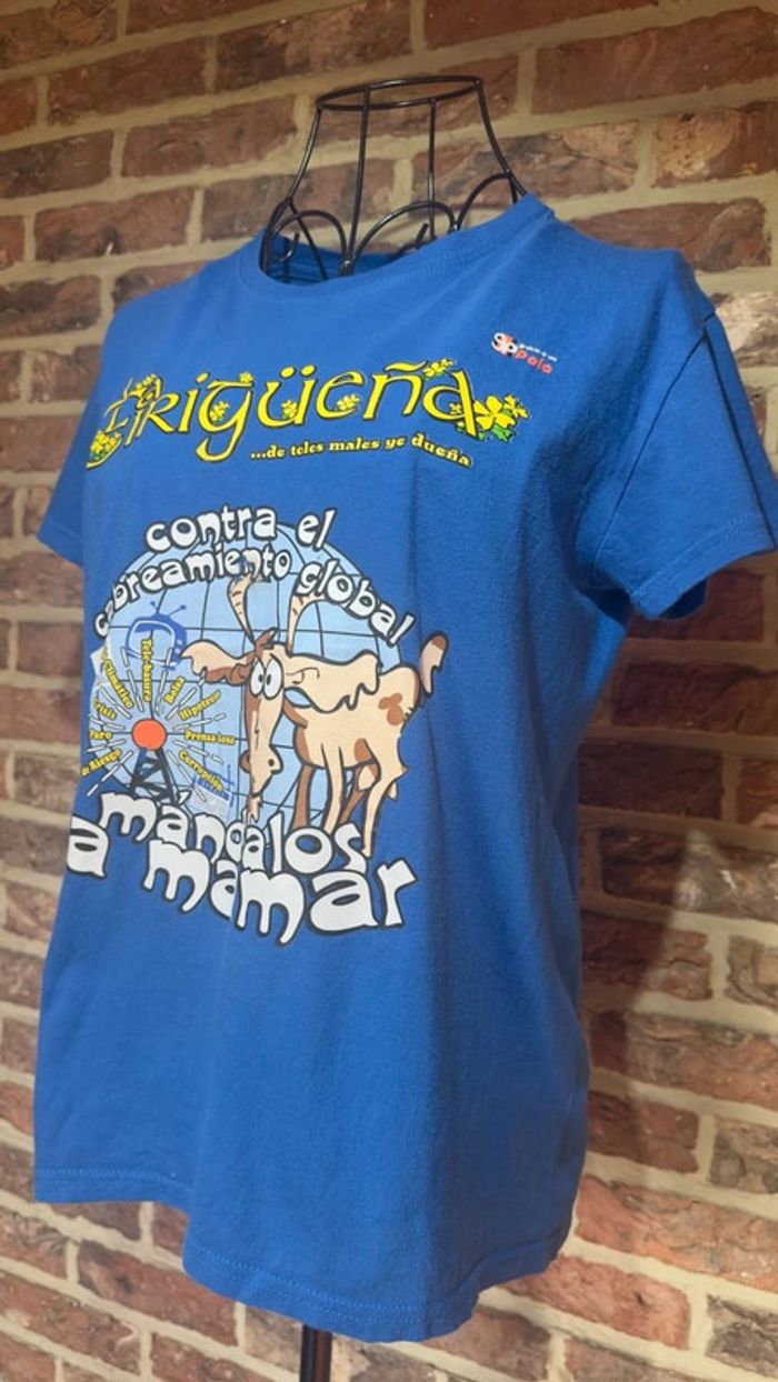 T-shirt bleu à motifs Taille S / 36 - photo numéro 6