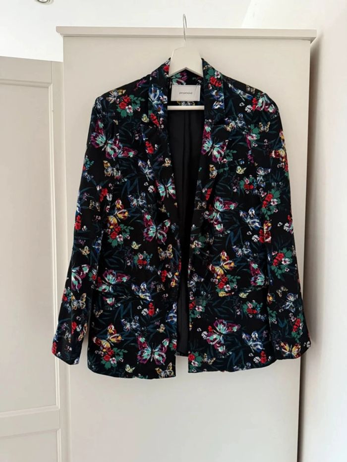 Superbe veste blazer Promod noire et fleurie 🌸 - photo numéro 8