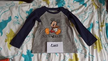 T-shirt Mickey manches longues 2 ans