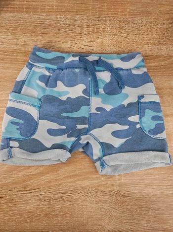 Short bébé bleu 6 mois