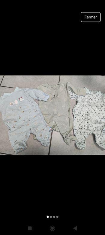 Lot de 3 pyjama 1 mois