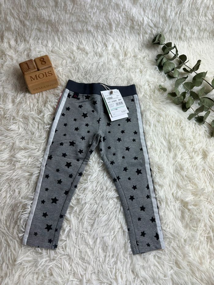 Legging gris et étoile Boboli taille 18 mois