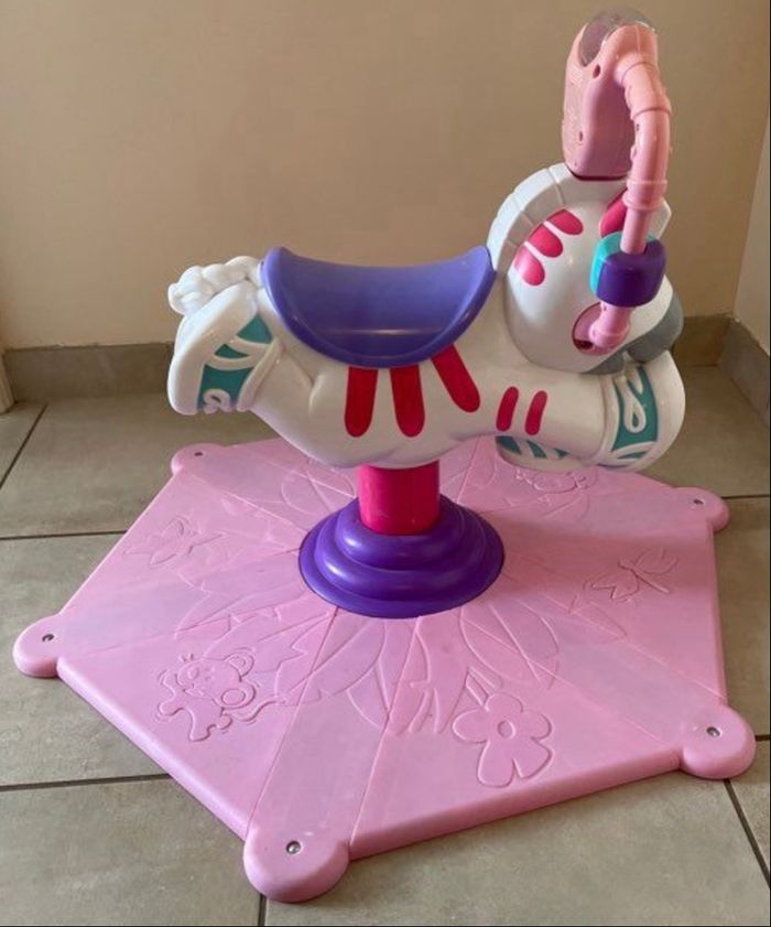 Zèbre tourni rebond rose - photo numéro 3