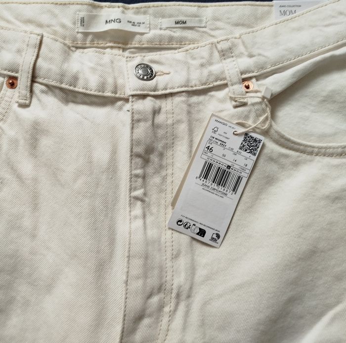Jeans mom Mango taille haute 46