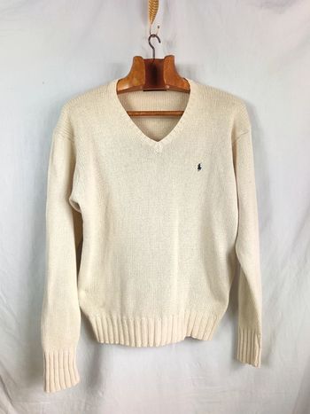 Pull col V Écru | Polo Ralph Lauren | taille M