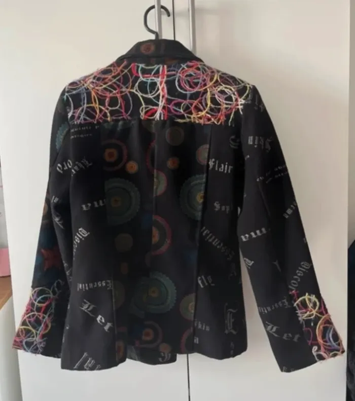 Blazer Desigual noir en laine - photo numéro 2