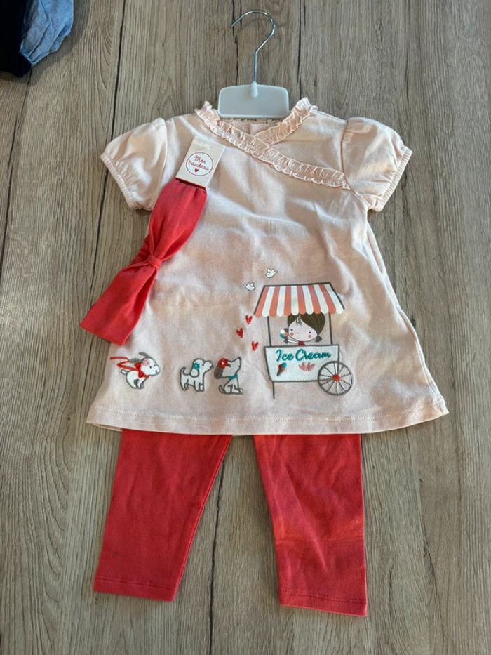 Ensemble bébé fille neuf 74