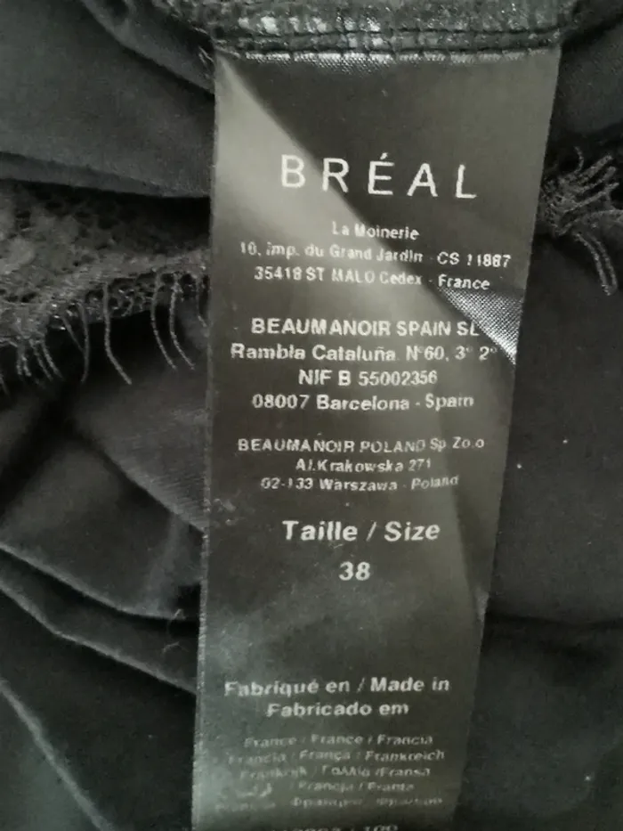 Top noir. Taille 38. Patrice Breal - photo numéro 9