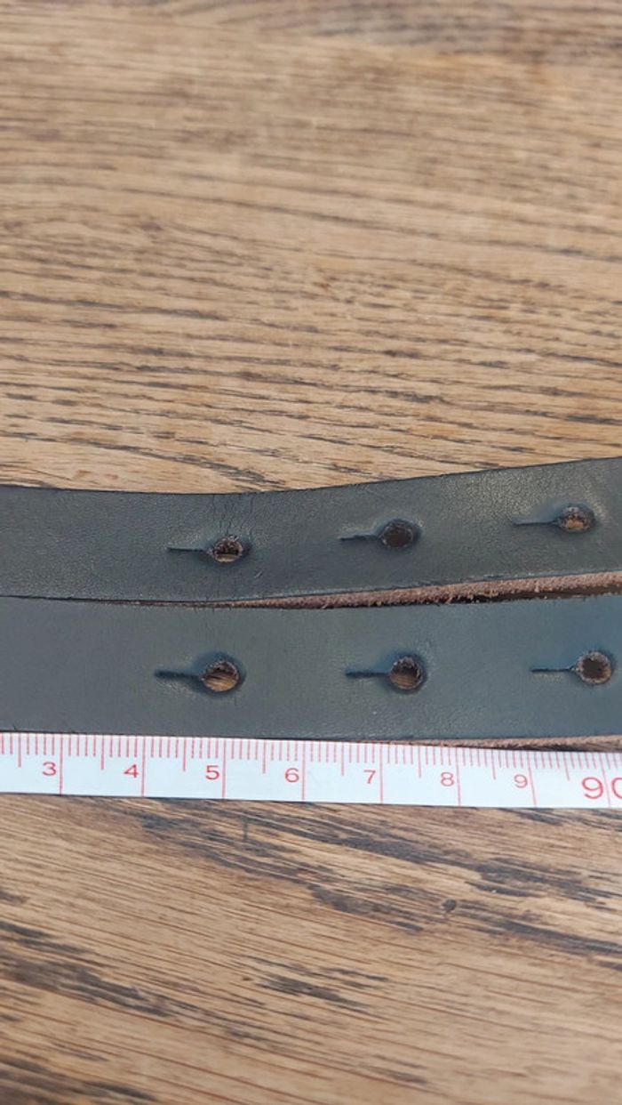 Ceinture en cuir marron 90cm - photo numéro 10