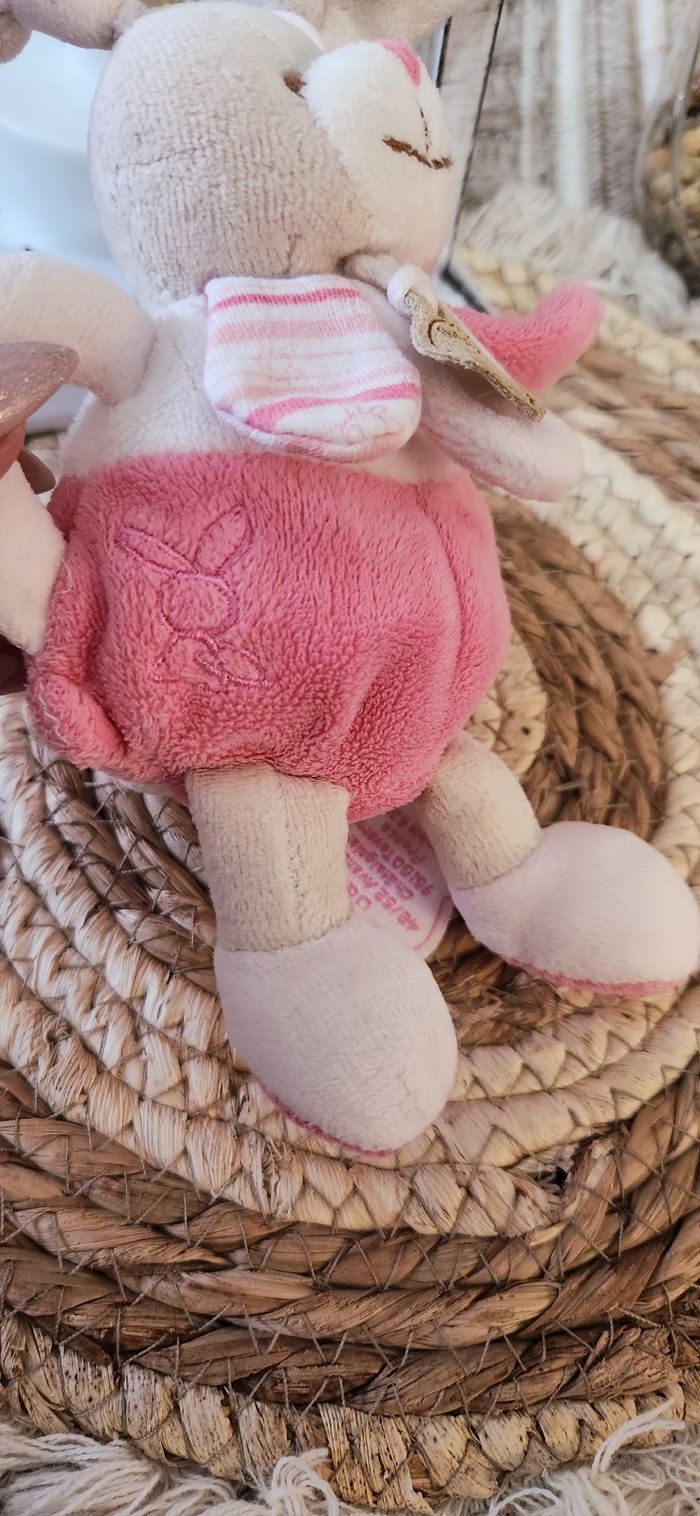 Doudou Lapin Hochet Bébé Doudou & Compagnie - photo numéro 10