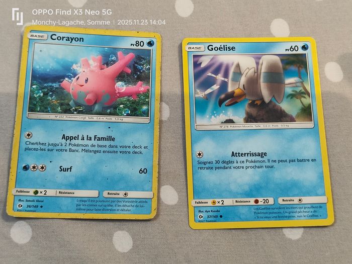 Lot 2 Cartes Pokémon base 2017