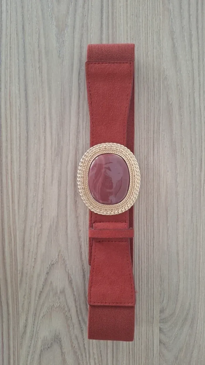 Ceinture élastique ajustable – Terracotta / Vieux rose  - Parfaite sur une robe - Neuve 🌸
