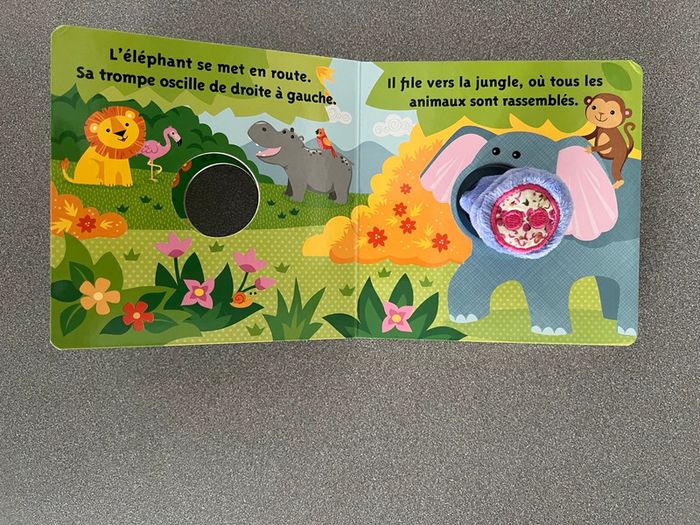 Livre d’éveil marionnette l’éléphant Bébés câlins - photo numéro 4
