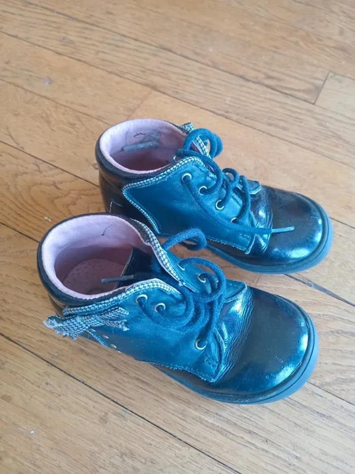 Lot 3 bottines cuir fille pointure 22 Shoopom / FR/ Aster - photo numéro 10