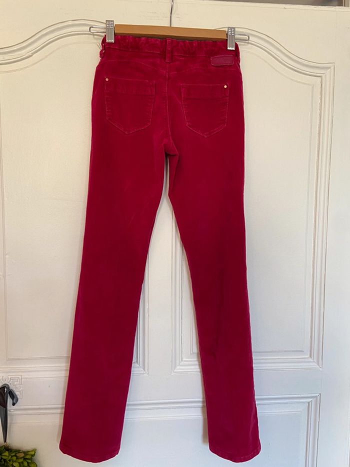 Slim en velours fuschia Okaïdi 12 ans - photo numéro 2