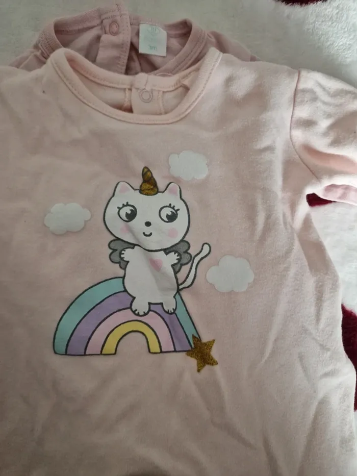 Lot pyjamas en coton 3 mois - photo numéro 3