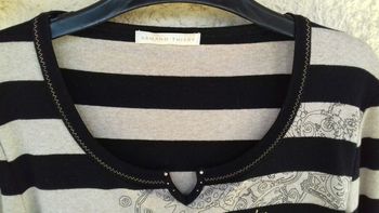 T shirt rayé manches longues