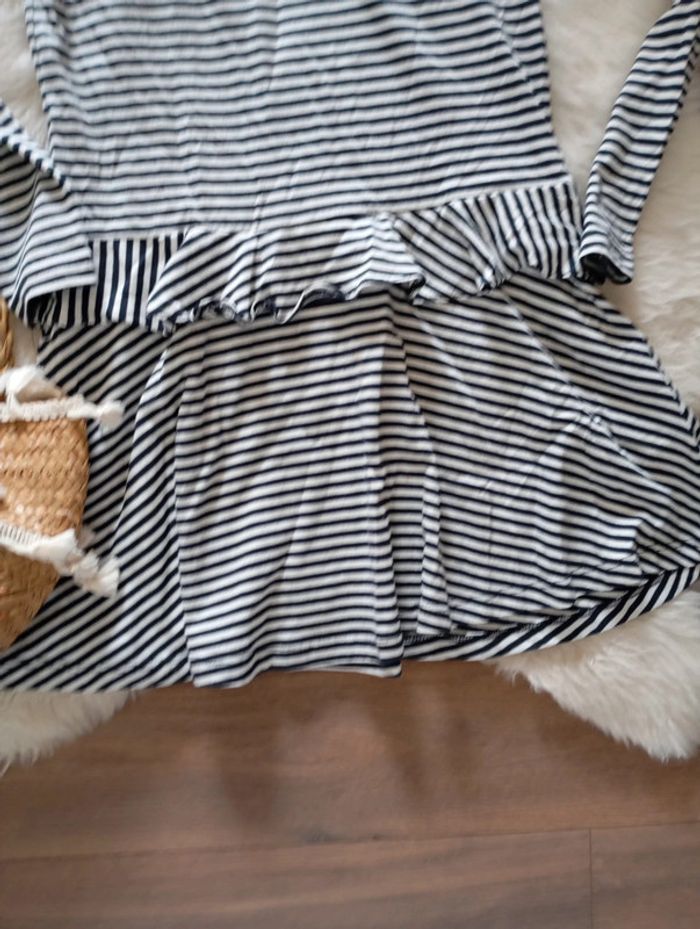 Tom tailor robe marinière 128/134 cm soit 8/9 ans - photo numéro 2