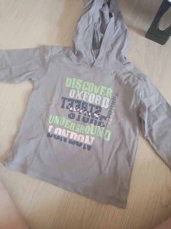 T shirt manche longue capuche