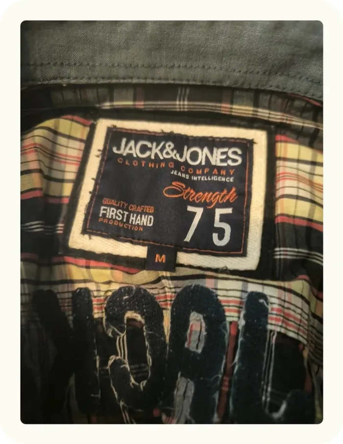Chemise manches courtes a carreaux Homme Jack & Jones Taille M 38 - photo numéro 8