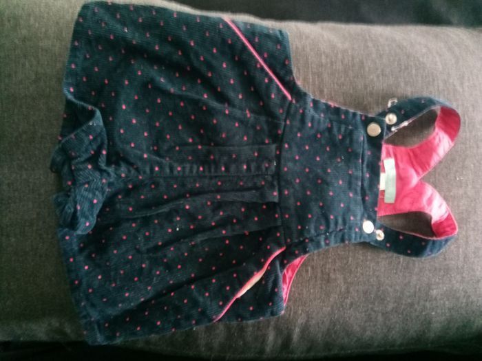Salopette short velours