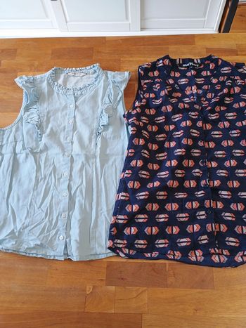 Lot chemisier sans manches