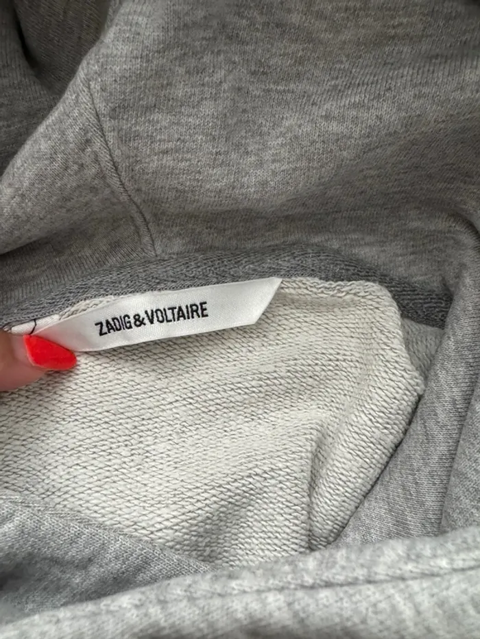 Sweat à capuche gris zadig & voltaire homme - photo numéro 5