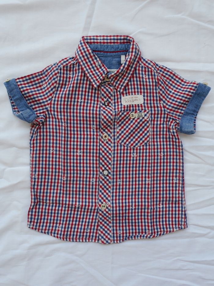 Chemise Manches courtes à carreaux - IKKS - 12 mois