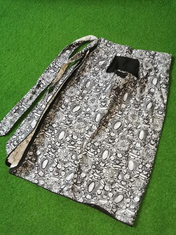 Tablier gris noir en coton