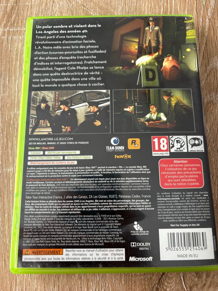 L.A noire xbox 360 - photo numéro 3