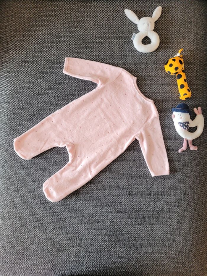 Pyjama fille 1 pièce velours 3 mois - photo numéro 7