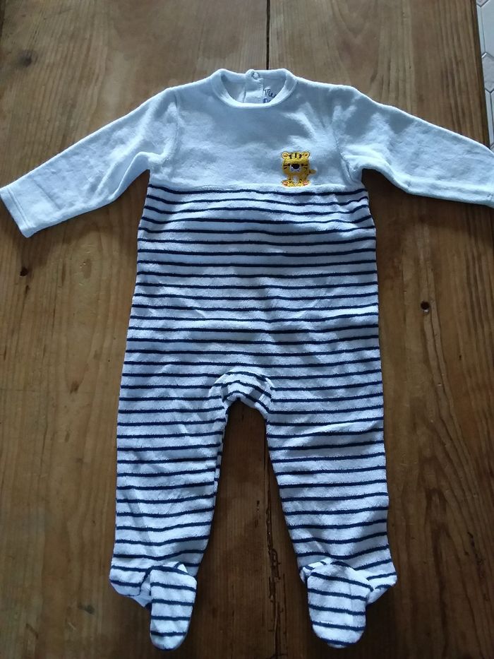Lot de 3 grenouillères garçon taille 6 mois - photo numéro 2