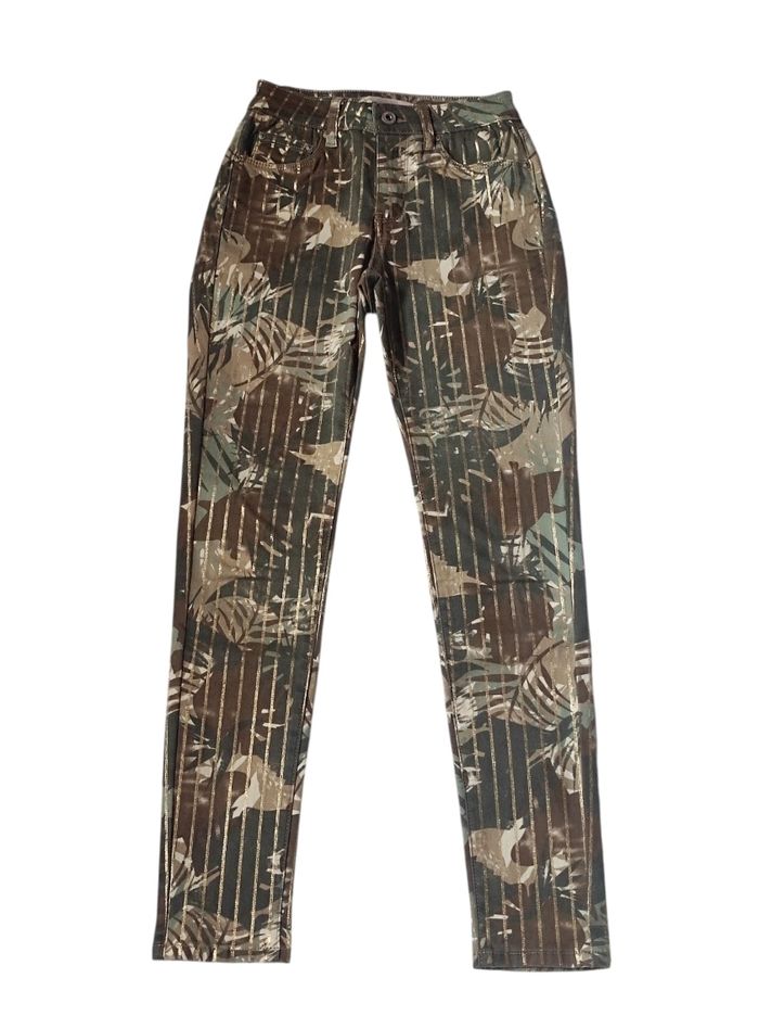 Pantalon décontractée kaki / or taille XS