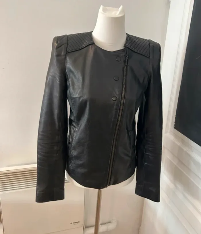 Bel air veste cuir agneau taille 36 noir