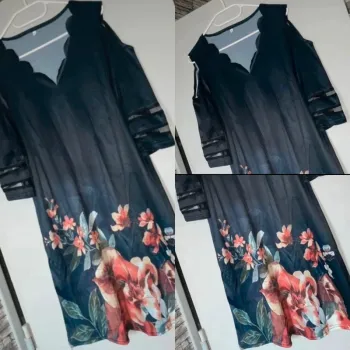 Robe motifs fleuris en xl