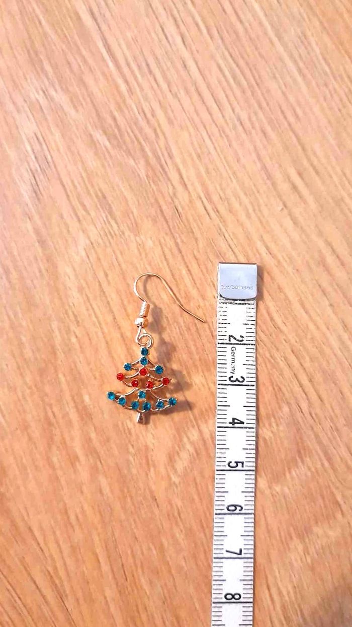Bijoux Noël | Boucles d’Oreilles Sapins de Noël – Neuf - photo numéro 3