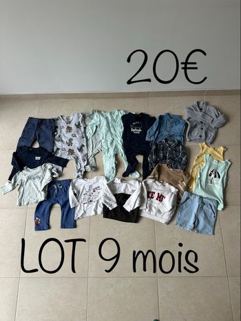Lot 9 mois bébé garçon