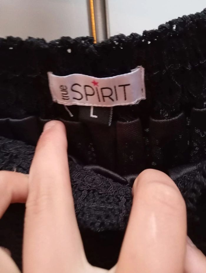 Mini jupe dentelé à volant noir Esprit taille L - photo numéro 2