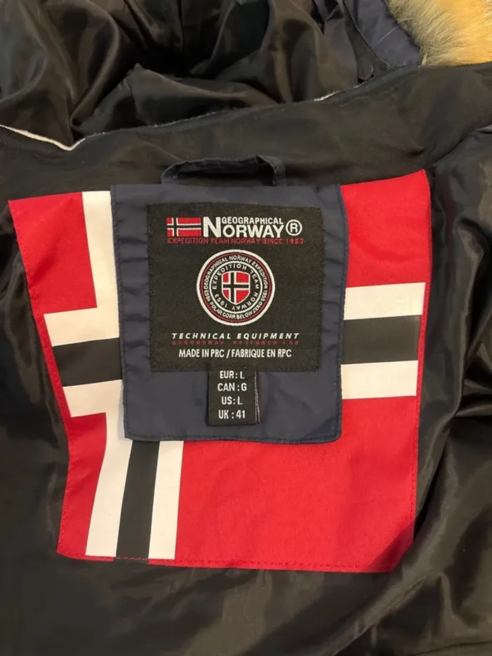 Doudoune Geographical Norway Homme ou Ado Taille L – Neuve – Modèle Hiver “Clement” - photo numéro 7