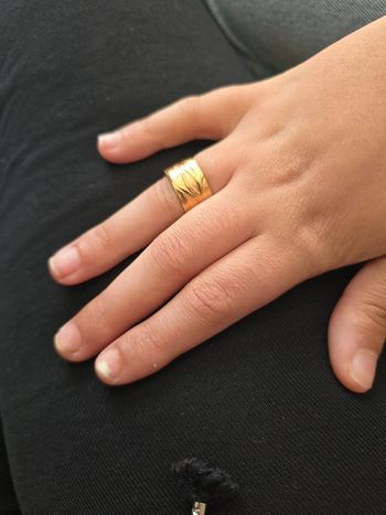 Bague plaque or taille 64